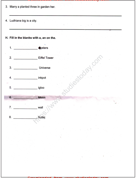 cbse class 3 english revision worksheet set 15 practice worksheet for